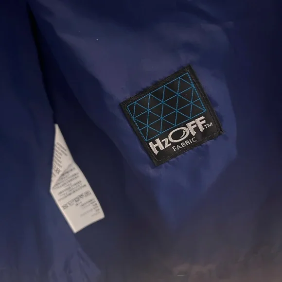 L.L. Bean Women's Navy Rain/Trench Coat with hood, women’s size L - Picture 3 of 10